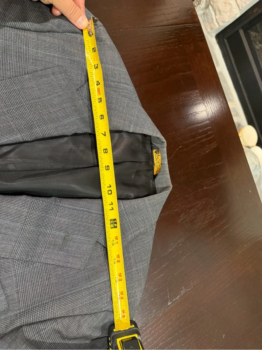 Vintage Corbin Ltd Glen Plaid Suit Mens [46?]‎ Grey 100% Wool